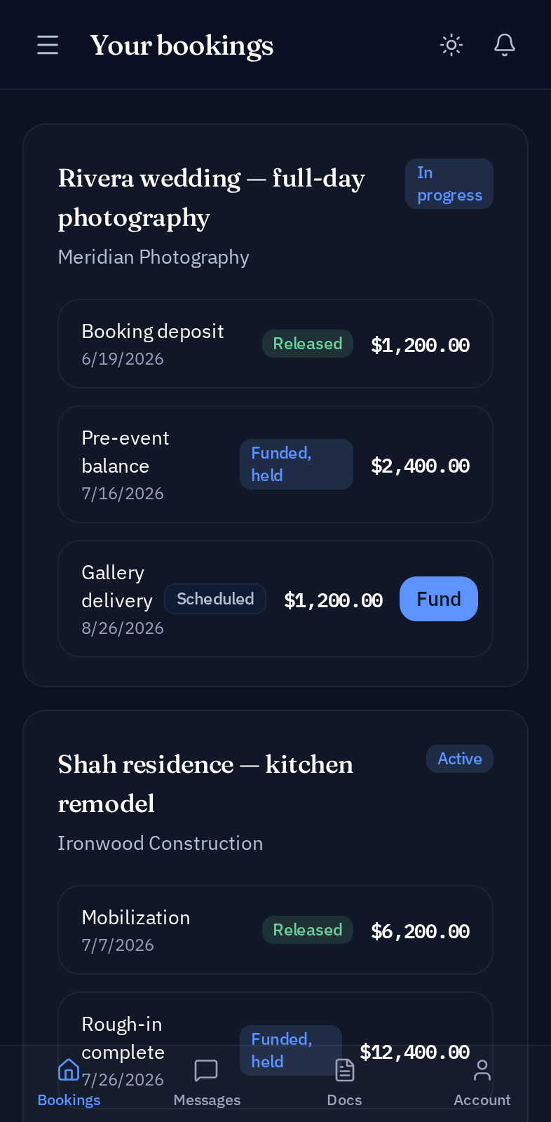 Hire & pay Mobile